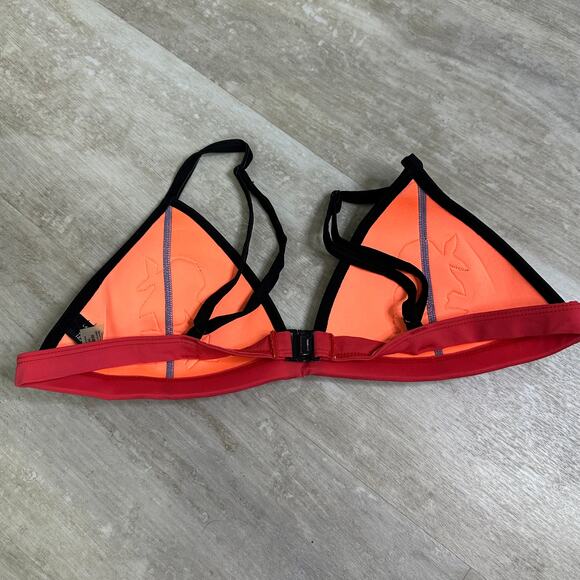 Triangl Floral Denim Neoprene Bikini Top Size Large - Picture 2 of 5